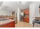 An inviting kitchen features stainless steel appliances, ample countertop space, and tile flooring at 223 Triumph Dr, Elon, NC 27244