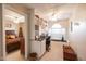 Office nook with built-in shelves and window bench overlooking the bedroom at 3100 Benton Cir, Raleigh, NC 27615