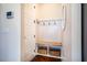 Entryway with bench, coat hooks, and ample storage for shoes and accessories at 353 Murray Grey Ln, Wake Forest, NC 27587