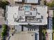 Aerial view of a rooftop pool and outdoor lounge area on a building, surrounded by parking at 400 W North St # 1420, Raleigh, NC 27603