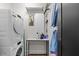A functional laundry room with modern appliances, perfect for everyday convenience at 400 W North St # 1420, Raleigh, NC 27603
