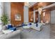 Sophisticated lobby area with plush seating, modern decor, and high ceilings at 400 W North St # 1420, Raleigh, NC 27603