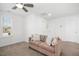 Cozy bonus room featuring neutral carpet and comfortable seating at 509 Rose Creek Ct, Zebulon, NC 27597