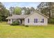 Charming single-story home featuring a well-manicured lawn and classic purple shutters at 545 Irvan St, Clayton, NC 27520