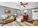 Inviting living room with hardwood floors, ample seating, and a bright, airy feel at 708 W Pope St, Dunn, NC 28334