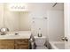 Functional bathroom with a vanity sink and bathtub at 7528 Argent Valley Dr, Raleigh, NC 27616
