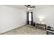 Basic bedroom with neutral walls and carpet ready for personalization at 7528 Argent Valley Dr, Raleigh, NC 27616