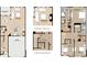 Detailed floor plan showcasing the layout of the entire home and key features on each level at 964 Double Helix Rd, Apex, NC 27523