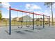 Enjoy the playground with classic swings, a fun addition to the community amenities at 104 Rosebud Ln, Durham, NC 27704