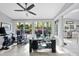 Office space with large windows, looking into a bright backyard area at 108 Ridgepath Way, Cary, NC 27511