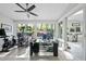 Bright home office with windows overlooking a landscaped backyard at 108 Ridgepath Way, Cary, NC 27511