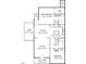 Detailed floor plan showcasing the layout, including the living area, bedrooms, and patio at 110 Plott Hound Dr, Clayton, NC 27520