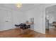 A functional small office space featuring a chair and desk at 116 W Front St, Oxford, NC 27565