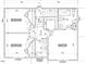 Layout of the second floor with bedrooms, bathrooms, and a linen closet at 12 Gates St, Roxboro, NC 27573