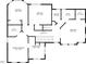 Second floor plan of a house, featuring bedrooms, bathrooms, walk-in closets, and laundry area, showing the layout and dimensions at 1526 Town Home Dr, Apex, NC 27502
