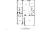Detailed floor plan featuring bedrooms, living area, kitchen, dining, garage, and estimated areas at 153 Telluride Trl, Garner, NC 27529