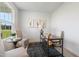 Bright home office with large windows, neutral decor, and stylish furniture at 21 Green Links Dr, Cameron, NC 28326
