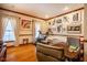 Bedroom with hardwood floors, large windows and neutral walls at 213 Huntington Dr, Chapel Hill, NC 27514