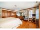 Comfortable main bedroom with hardwood floors, lots of natural light, and closet at 213 Huntington Dr, Chapel Hill, NC 27514