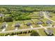 Aerial view of a residential community showcasing well-manicured homes with lush green lawns at 275 Sunrise Ridge Dr, Willow Springs, NC 27592