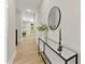 Entryway hallway with modern decor at 3221 Skycrest Dr, Raleigh, NC 27604