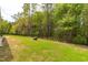 Backyard featuring a well-maintained lawn, fenced perimeter, and view of trees at 408 Price Lake Way, Fuquay Varina, NC 27526