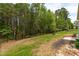Backyard featuring a well-maintained lawn, fenced perimeter, and view of trees at 408 Price Lake Way, Fuquay Varina, NC 27526