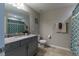 Bathroom featuring a granite top single sink vanity at 4424 Bonnie Loch Dr, Burlington, NC 27215