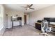 Carpeted bedroom with a computer desk, and a modern office chair at 4424 Bonnie Loch Dr, Burlington, NC 27215