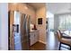 Modern kitchen with stainless steel refrigerator and convenient coffee station at 4424 Bonnie Loch Dr, Burlington, NC 27215
