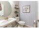 Stylish powder room with modern fixtures and decorative accents at 4424 Bonnie Loch Dr, Burlington, NC 27215