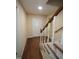 Traditional foyer with hardwood floors and carpeted stairs leading up to the second level at 5200 Lorbacher Rd, Apex, NC 27539