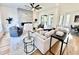 Spacious living area with fireplace, stylish decor, and seamless transition to outdoor living at 622 Glascock St, Raleigh, NC 27604