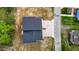 Overhead aerial view of a new construction duplex with spacious parking at 834 Day Ave, Burlington, NC 27217