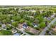 Areal view of a modern duplex in a well-treed residential area, highlighting its landscaping at 836 Day Ave, Burlington, NC 27217