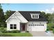 Charming single-Gathering home featuring a welcoming front porch, a red door, and a well-manicured lawn at 90 Malbec Way, Youngsville, NC 27596