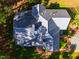 Aerial view of a modern roof design at 910 Old Orchard Rd, Chapel Hill, NC 27517