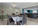 The light and bright dining room is open to the living room at 10 Gray Bass Ct, Zebulon, NC 27597