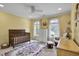 Bright Bedroom with a crib, dresser, and colorful rug at 1335 Saint Andrews Dr, Mebane, NC 27302