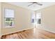 Bedroom boasts natural light and hardwood floors at 1601 Entheos Ln, Raleigh, NC 27610