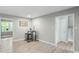 Dining room with table and bar stools, view of the kitchen and a closet at 2314 Clements Dr, Durham, NC 27704