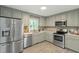 Bright kitchen featuring stainless steel appliances, sink with window view and ample storage at 2314 Clements Dr, Durham, NC 27704