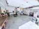 Large garage with an array of storage and space for projects at 2385 Olde Spring Ct, Graham, NC 27253