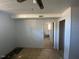 Spacious bedroom with ceiling fan and access to a bathroom, ready for customization at 24 Pine St, Franklinton, NC 27525