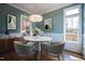 Cozy dining room with a round table, stylish chairs, and natural light at 3000 Eden Harbor Ct, Raleigh, NC 27613