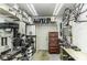 Workshop featuring ample storage, overhead lighting and pegboard for tool organization at 3609 Hawthorne Rd, Rocky Mount, NC 27804