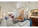 Spacious living room with wood floors and vaulted ceilings at 3928 White Chapel Way, Raleigh, NC 27615