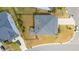 Bird's eye view of a private residence, highlighting the roof, yard, and surrounding neighborhood at 408 Torwood Cir, Apex, NC 27523