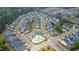 Beautiful aerial view of the community, showcasing the pool and well-maintained homes at 408 Torwood Cir, Apex, NC 27523