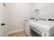 Convenient laundry room with modern washer and dryer at 50 Gadwall Ct, Zebulon, NC 27597